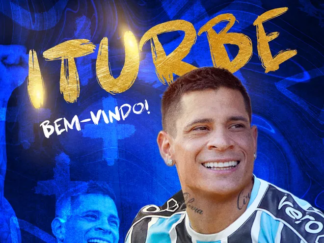 La presentación de Juan Manuel Iturbe como refuerzo de Gremio de Porto Alegre.