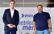 Nicolás Herrera, gerente de Planificación Comercial de Enex, y Dani Da Rosa, presentador de la promo.