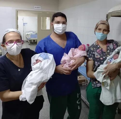 Las pequeñas nacieron en el Hospital General de Luque.