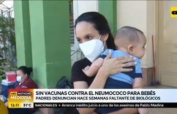 Padres denuncian que no hay vacunas contra el neumococo para bebés