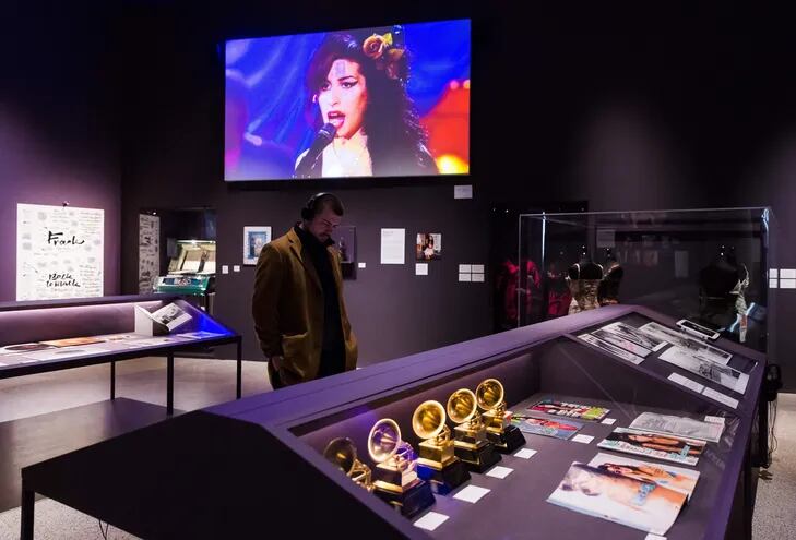 'Amy: Beyond the Stage' exhibition launch at the Design Museum in London
