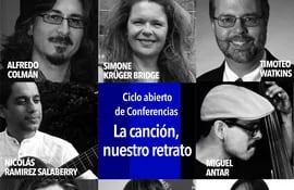 Los ocho especialistas que ofrecerán sus visiones sobre diferentes temas que giran en torno a la música paraguaya.