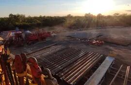 Zona de perforación en el Chaco, por parte de la empresa Presidente Energy Paraguay S. A.