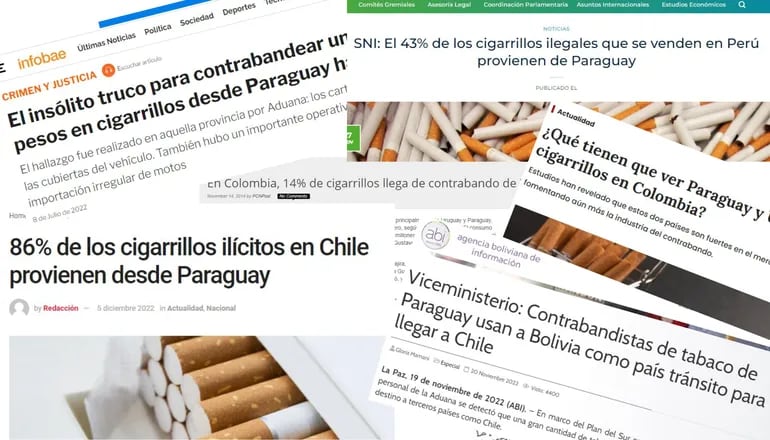 Cigarrillos de contrabando en toda la región