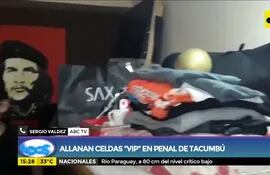 Allanan celdas "vip" en penal de Tacumbú