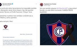 Los principales referentes del deporte y fanáticos del Club Cerro Porteño expresaron sus condolencias al DT Chiqui Arce, tras el fallecimiento de su hijo.