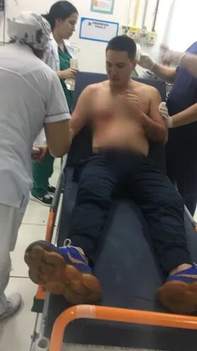 El hombre, que fue atacado, fue trasladado hasta el Hospital de Trauma.