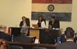Tribunal de sentencia que condenó a los exministros de la Senad, Luis Rojas y Francisco de Vargas.