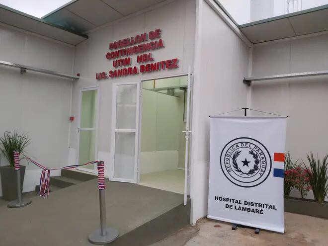 Pabellón de contingencia inaugurado hoy en el Hospital de Lambaré