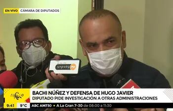 Basilio "Bachi" Núñez, durante una conversación hoy con medios de prensa en la Cámara de Diputados.