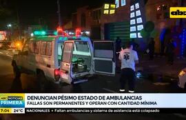 Denuncian pésimo estado de ambulancias del SEME