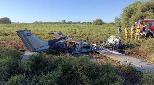 Fotografía de la aeronave siniestrada esta mañana en el Chaco.