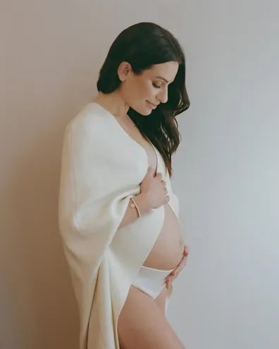 Lea Michele anunció con esta postal que está en la dulce espera de su segundo bebé.