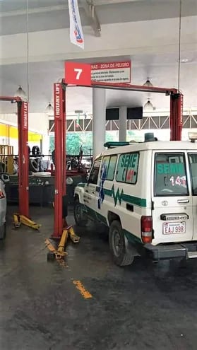 La ambulancia de Quiindy que tiene desperfectos mecánico sigue operando en el traslado de pacientes.