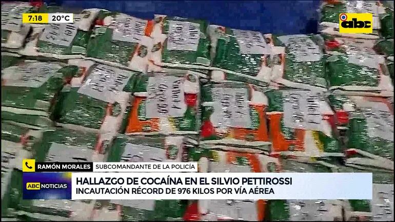 La cocaína fue hallada en la principal terminal aérea del país.