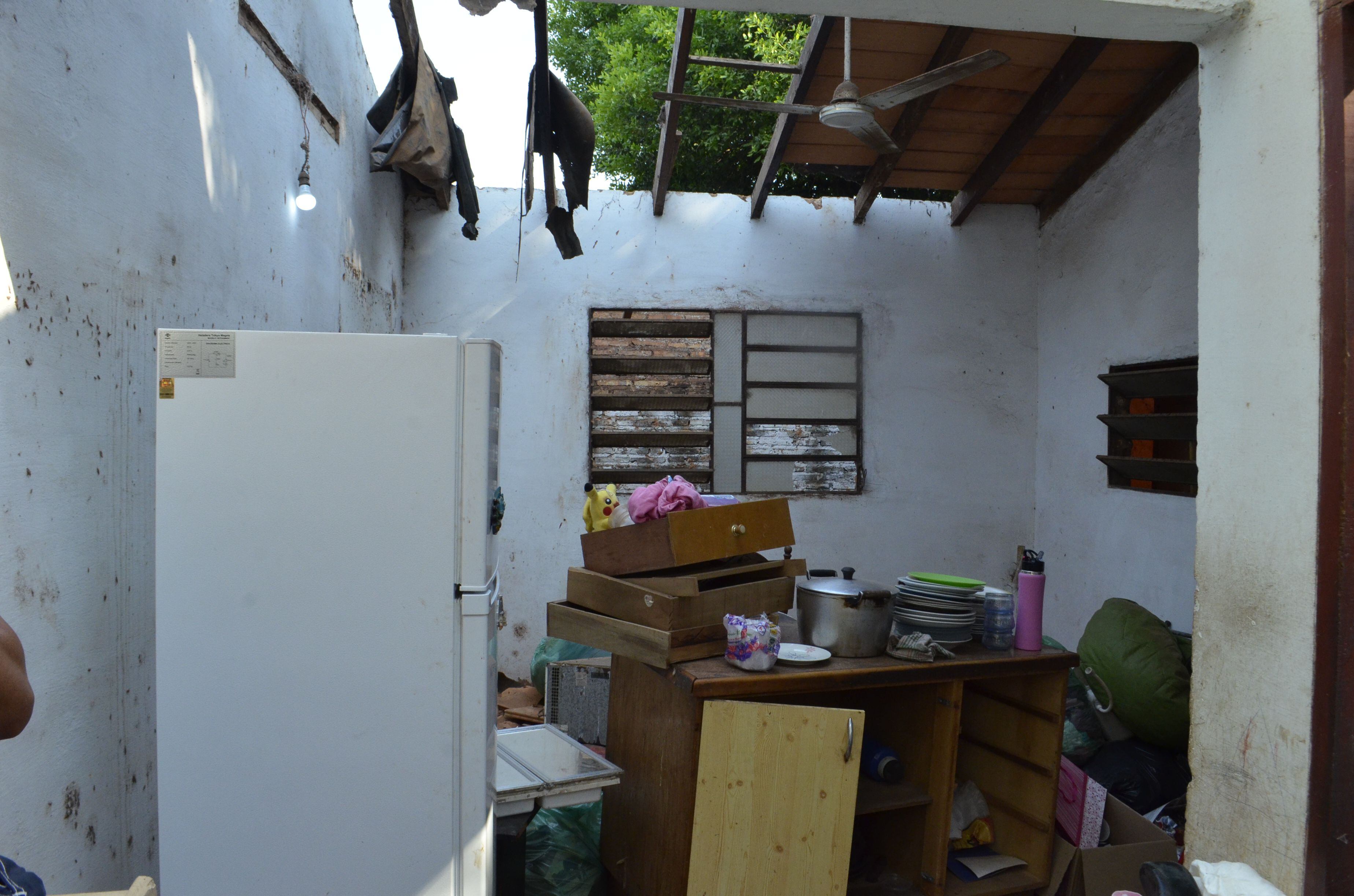 En estas condiciones quedó una de las salas de la casa de la familia Villamayor Gómez de Villa Elisa tras el desalojo, que según la denuncia se hizo en forma irregular.