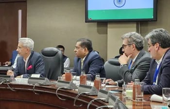 Conferencia del ministro de Exteriores de la India, Subrahmanyam Jaishankar, en Nueva Delhi.