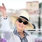 La actriz estadounidense Meryl Streep, feliz a su llegada al Festival de Cannes, donde hoy recibirá la Palma de Oro de Honor.