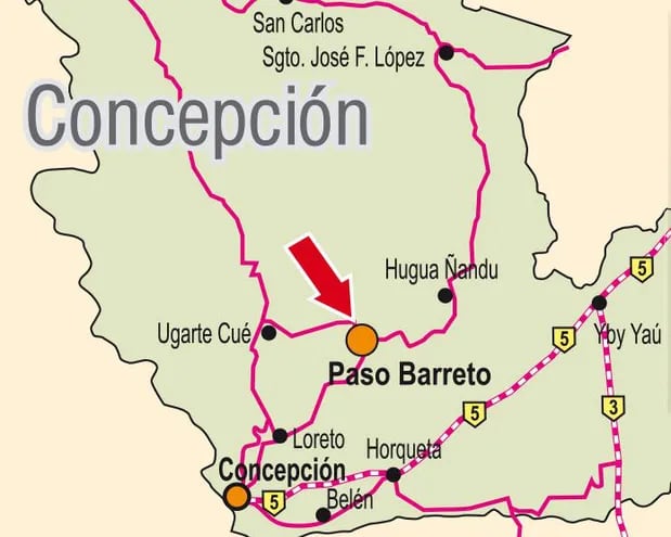 La estancia supuestamente atacada se encuentra en Paso Barreto.