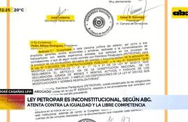 Ley Petropar es inconstitucional, según abogado