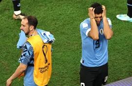 Luis Suárez (9) se despidió de la Copa del Mundo