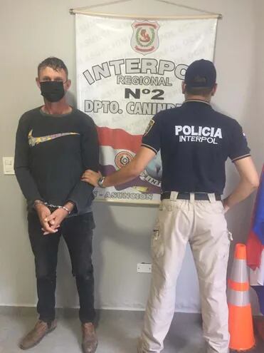 Nelson Spohr, brasileño detenido por policías de Interpol, en Salto del Guairá.