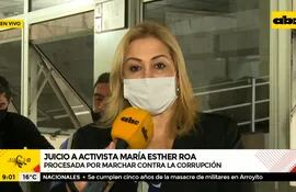 María Esther Roa, enjuiciada por protestar contra la corrupción