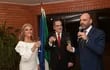 Felipe Cogorno Alvarez y Marta Narvaja en compañía del embajador Gabriele Annis.