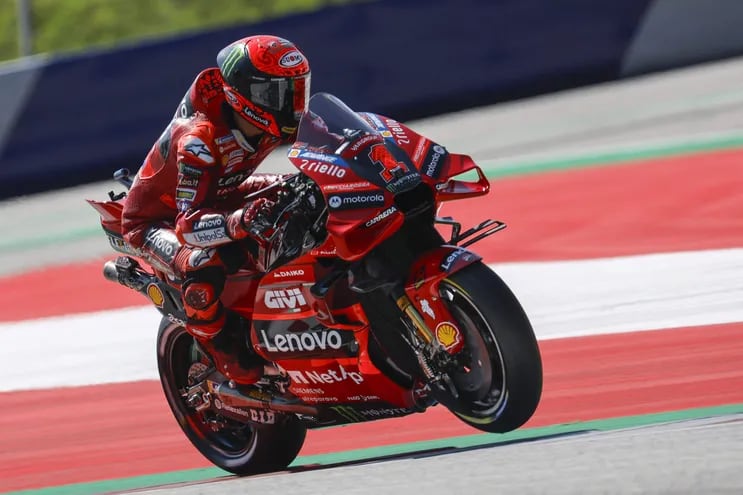 Gran perfomance ayer del piloto italiano Francesco Bagnaia con la Ducati #1.