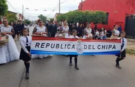Tradicional desfile en la ciudad de Eusebio Ayala.