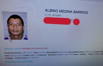 Albino Medina Barrios, detenido como presunto autor del crimen.