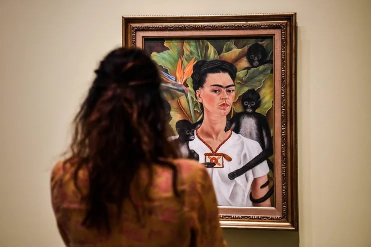 Imagen ilustrativa de un autorretrato de Frida Kahlo.