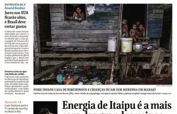 Tapa de Folha de Sao Paulo sobre Itaipú.