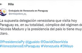 Embajador de Guaidó descalificó “totalmente” a diputados venezolanos que visitaron Paraguay.
