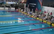 La competencia de natación en el Centro Acuático Nacional de Asunción durante los Juegos Suramericanos.