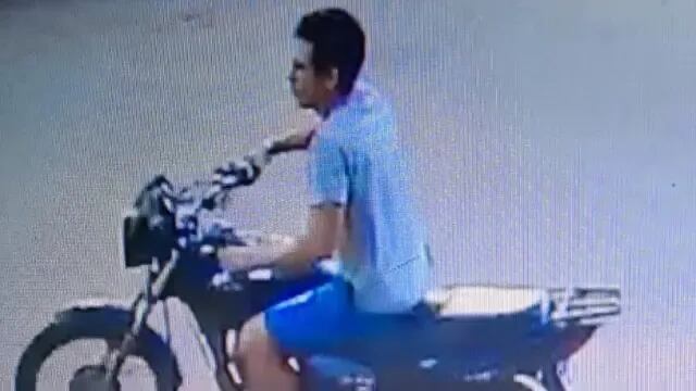 Captura de vídeo donde se observa al autor del robo de una motocicleta en Capiatá.