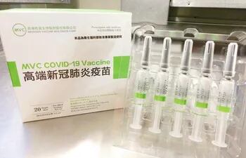 Vacunas MVC COV-1901, fabricadas por Medigen, en Taiwán.