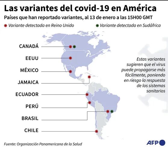 LAS VARIANTES DEL COVID-19 EN AMÉRICA