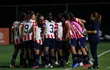 Las jugadoras de la selección paraguaya antes del partido frente a Colombia por la primera jornada del Cuadrangular Final del Sudamericano Femenino Sub 17 en el CARFEM de Ypané, Paraguay.