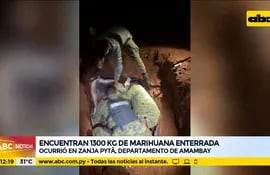 Desentierran más de 1.300 kilos de marihuana prensada en Zanja Pytã