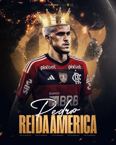 Pedro, jugador de Flamengo, fue elegido Rey de América 2022