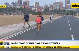 Modo COVID de entrenar en la Costanera de Asunción