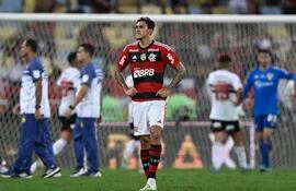 Pedro, delantero de Flamengo, que empató sin goles con Goiás y el domingo definirá el título de la Copa do Brasil contra el Sao Paulo.