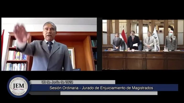 El ministro de la Corte Suprema Manuel Dejesús Ramírez Candia juró (de forma telemática) como representante ante el Jurado de Enjuiciamiento de Magistrados (JEM), por otros tres años.