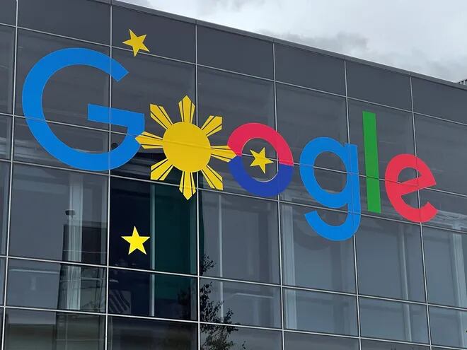 Un logo de Google en el complejo Googleplex.
