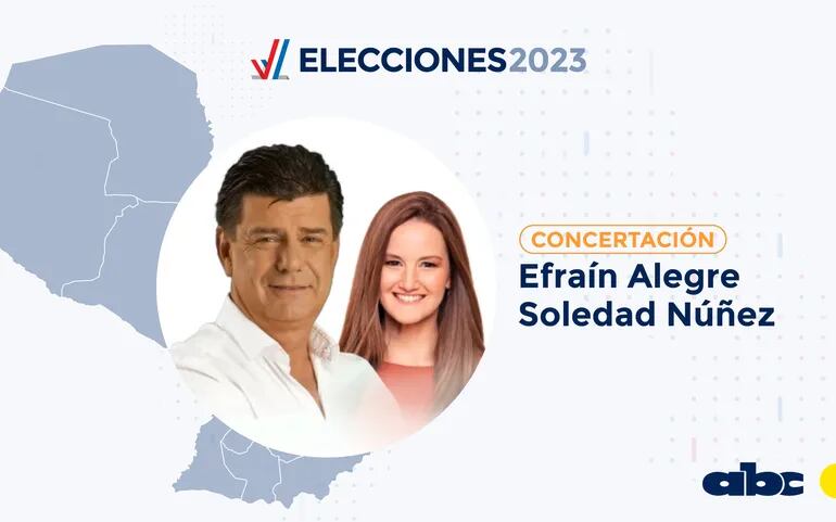 Efraín Alegre y Soledad Núñez, candidatos por la Concertación Nacional a la presidencia y vicepresidencia de la República.