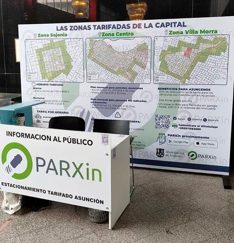 El estacionamiento tarifado en Asunción fue implementado por el consorcio solamente en la primera semana de enero de este año.