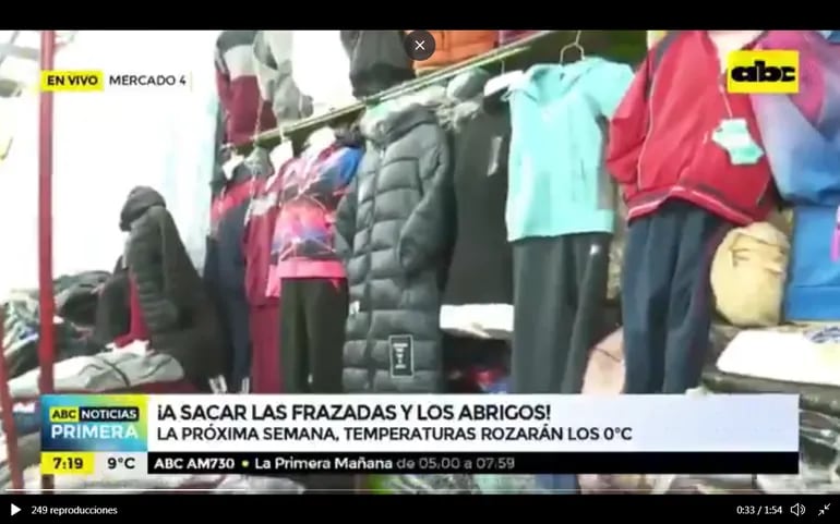 A muy buenos precios se pueden encontrar los abrigos para damas y caballeros en la feria boliviana del Mercado 4.