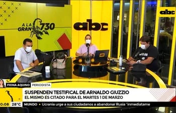 Suspenden declaración testifical de Arnaldo Giuzzio