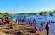 En total 9 personas fueron atacadas por pirañas y palometas en la playa municipal de Pilar a orillas del río Paraguay.